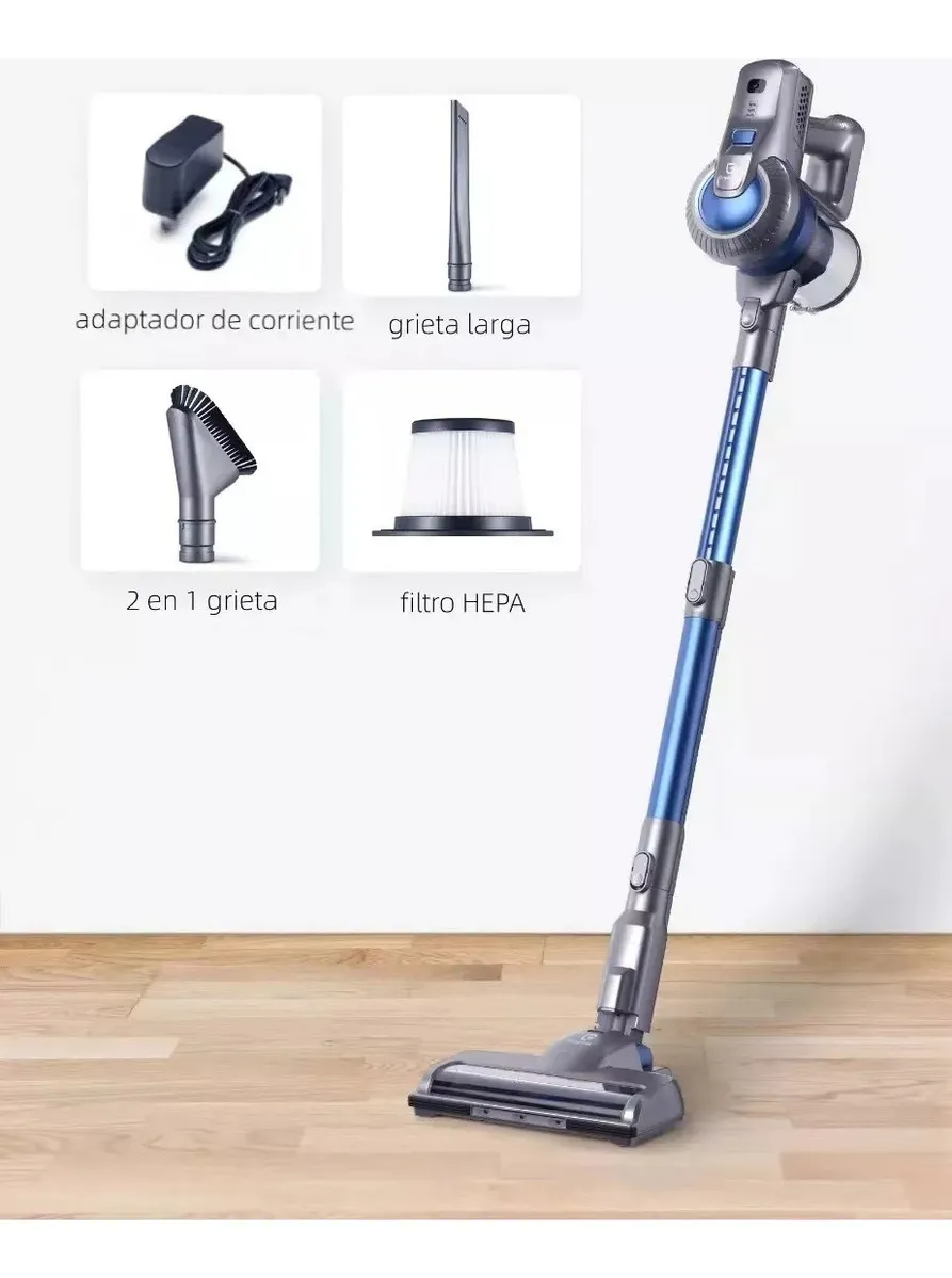 Aspiradora inalámbrica 6 in 1 Greenote GSC50 23Kpa 200W gris y azul