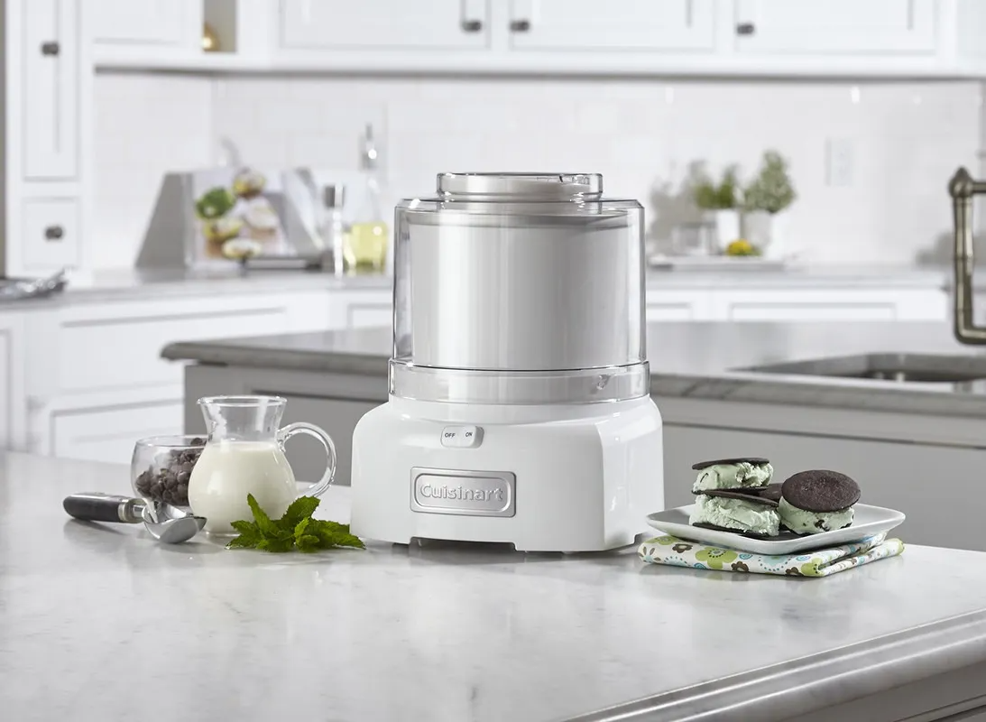 Máquina De Helado Cuisinart Ice21p1e Automática 1.5 L Blanca Frecuencia 60