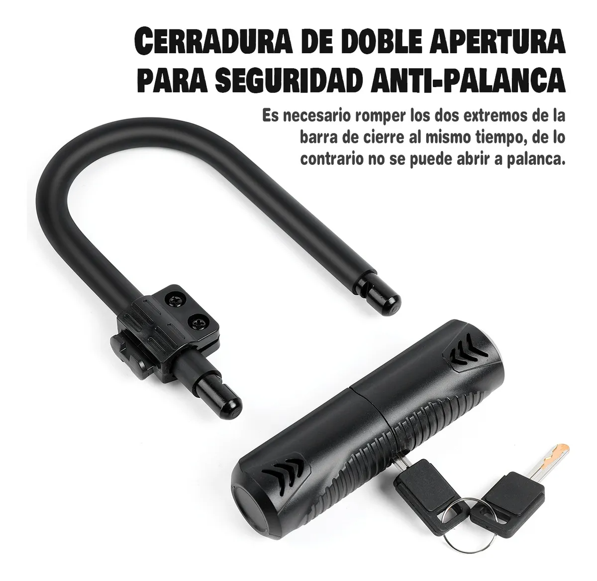 Candado Rigido Tipo U Para Bicicleta Motocicleta +2llaves