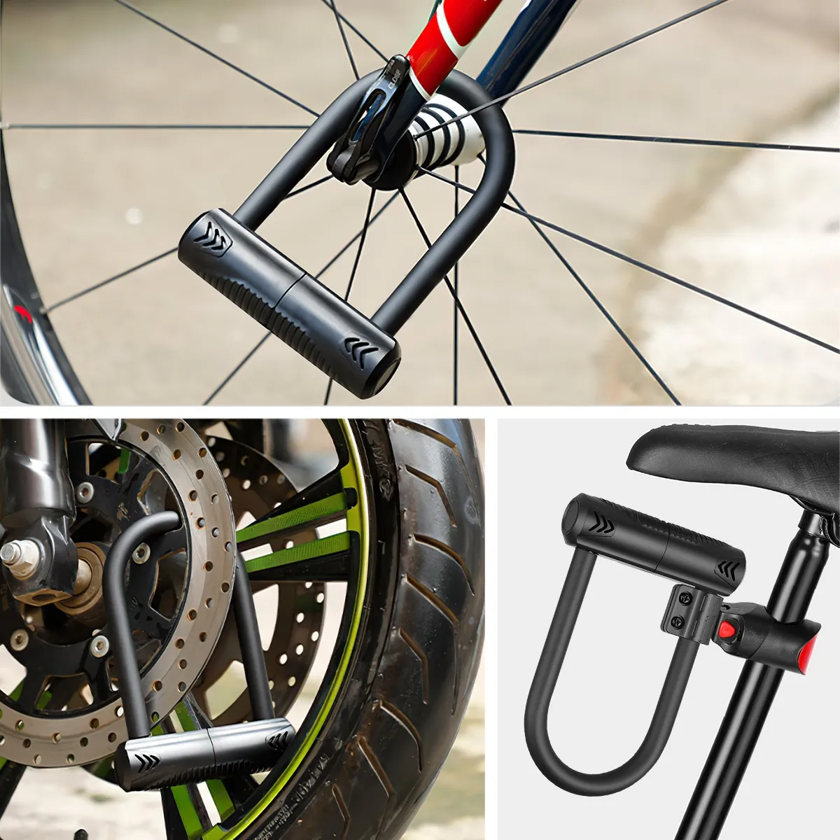 Candado Rigido Tipo U Para Bicicleta Motocicleta +2llaves