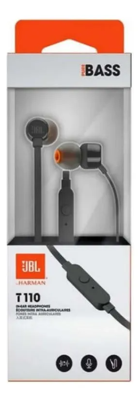 Audífonos in-ear alámbricos JBL Tune 110 JBLT110 black