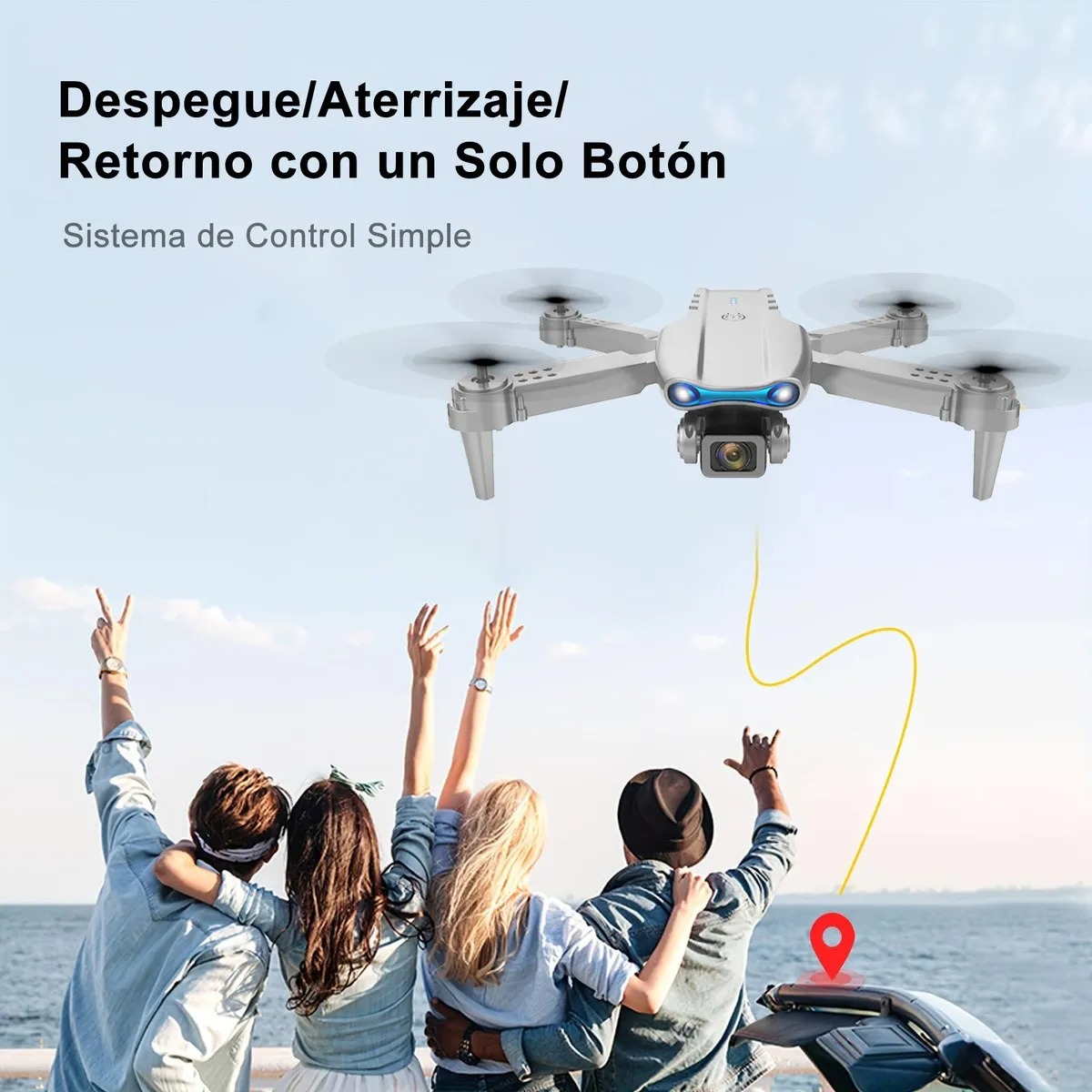 Ourlife WRJ-S96 Mini Drone Profesional Gris 4K Cámara Dual Giro 360 Soporta Fotos Y Videos