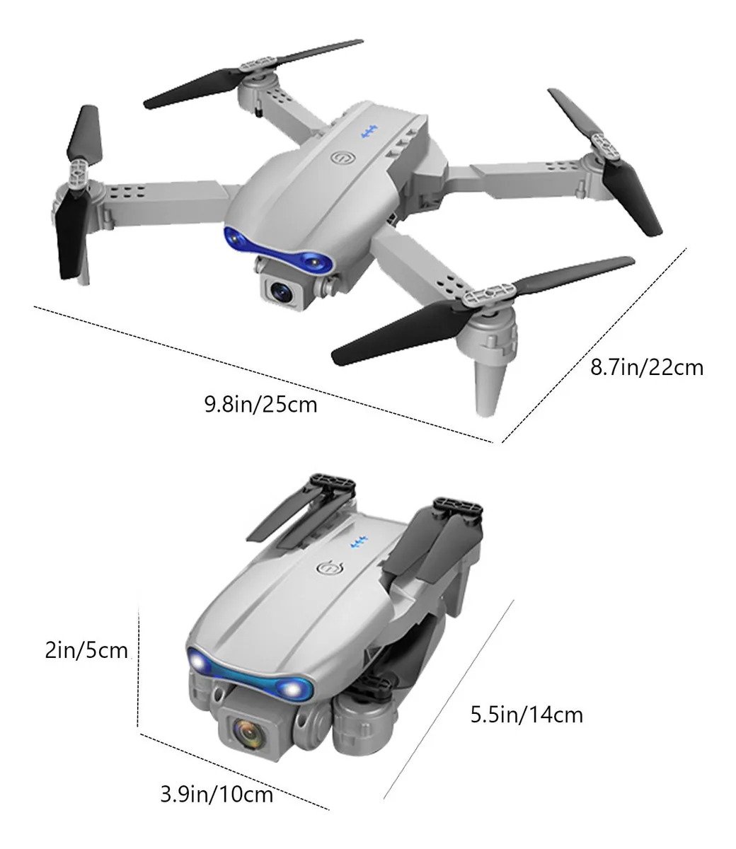 Ourlife WRJ-S96 Mini Drone Profesional Gris 4K Cámara Dual Giro 360 Soporta Fotos Y Videos