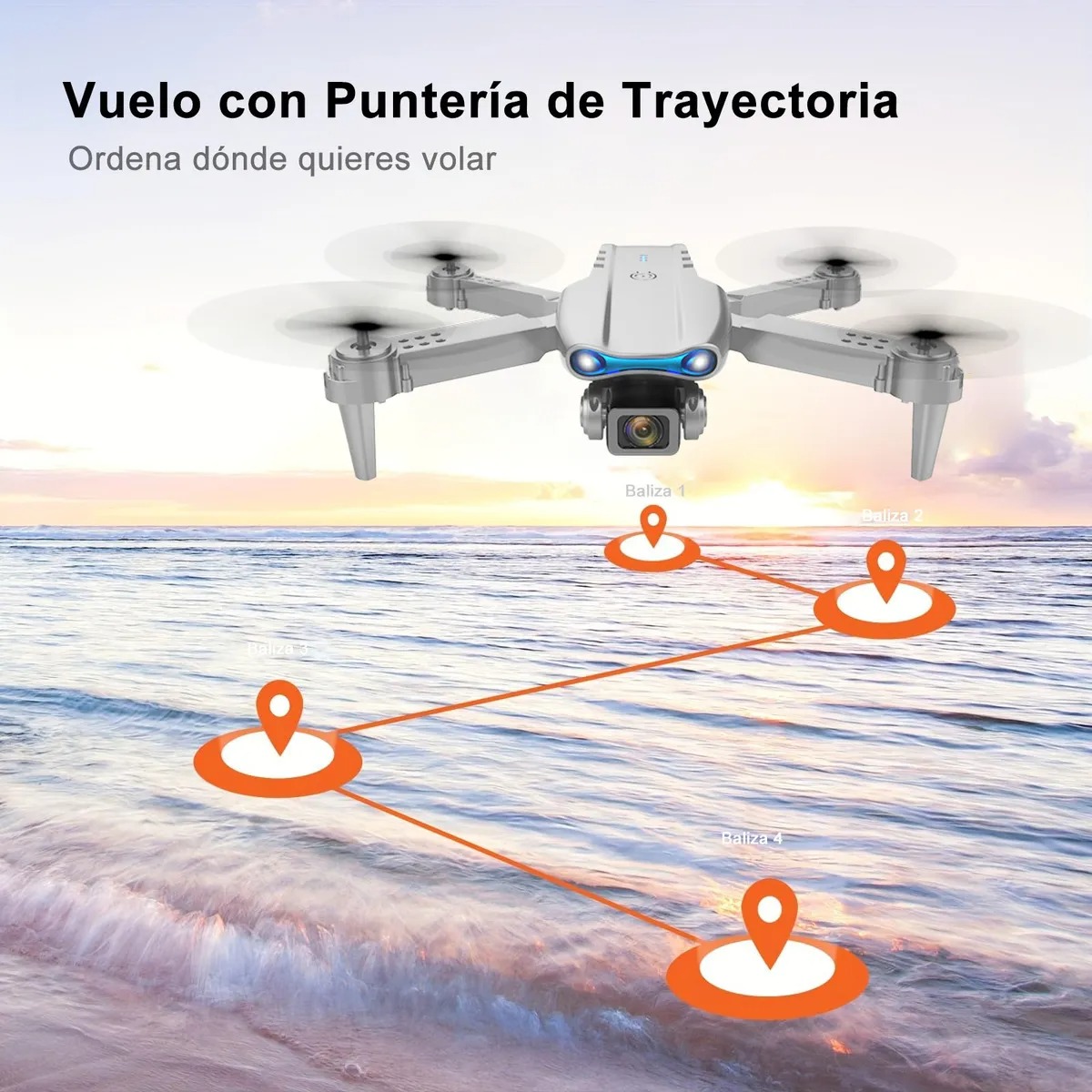 Ourlife WRJ-S96 Mini Drone Profesional Gris 4K Cámara Dual Giro 360 Soporta Fotos Y Videos