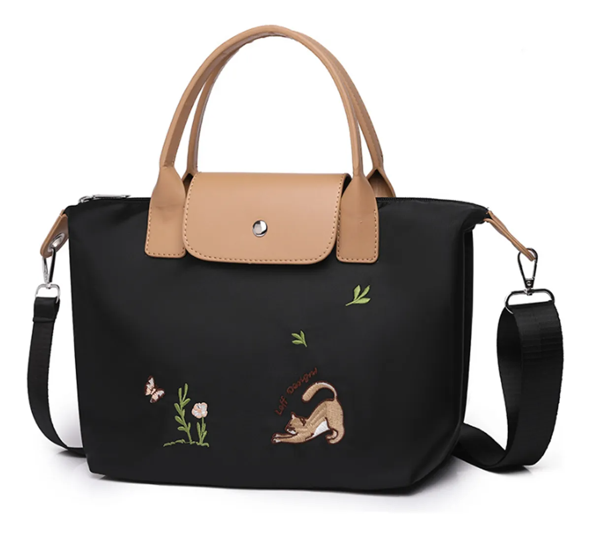 Bolsa De Mano Y Hombro Mujer Nylon Resistente Bolsos Mujer