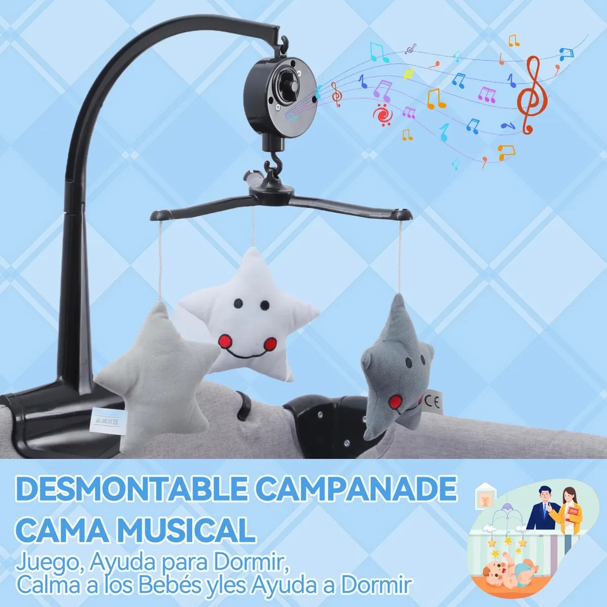 Cuna Corral Plegable Viajero Bebé 5 En 1 Cambiador Exterior