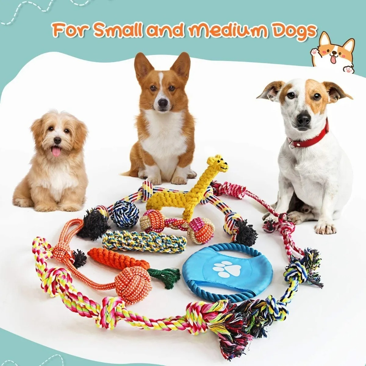 Juguetes De Cuerda Para Perro Morder Paquete De 10pz