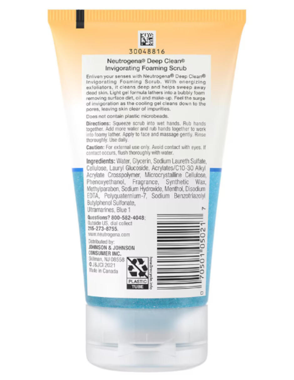 Exfoliante Facial Neutrogena Deep Clean Ácido Salicíl 124 Ml