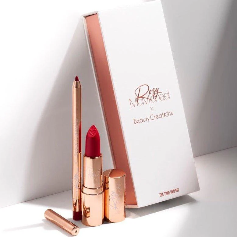 ROSY MCMICHAEL X BEAUTY CREATIONS - DÚO DE LABIOS - EL TRUE RED KIT