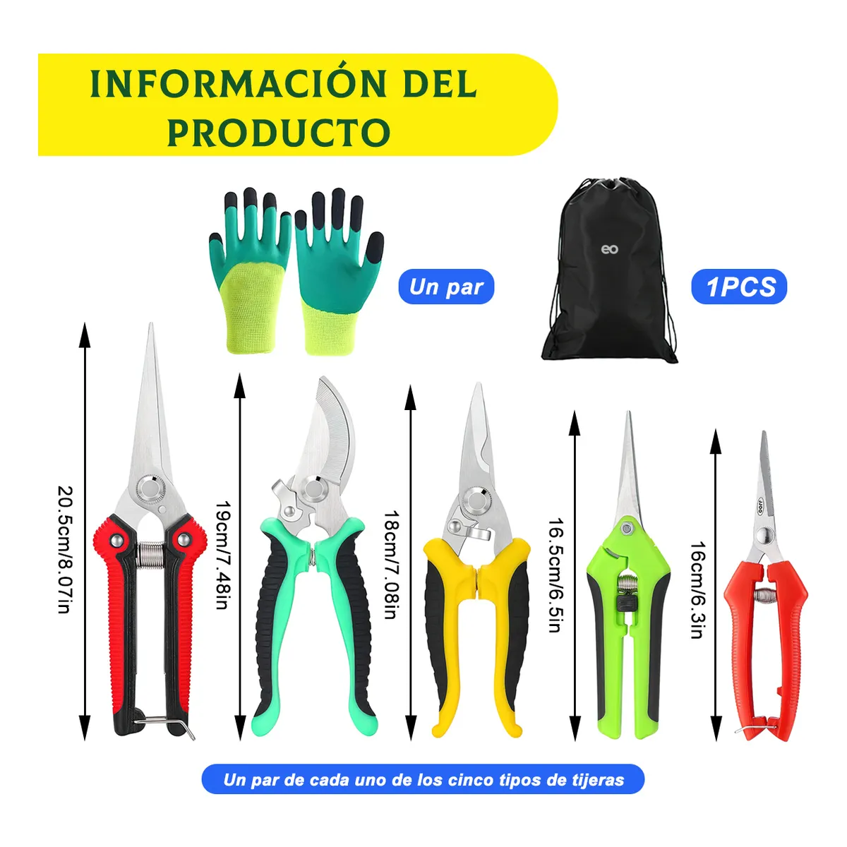 Kit De Tijeras De Jardinería Para Podar Profesional Jardín