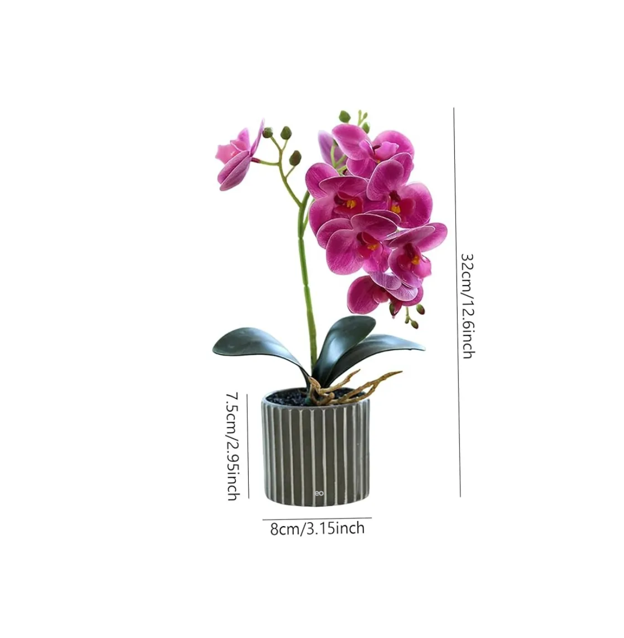 Arreglo Orquídeas Artificiales Decoración 43 Cm Violeta