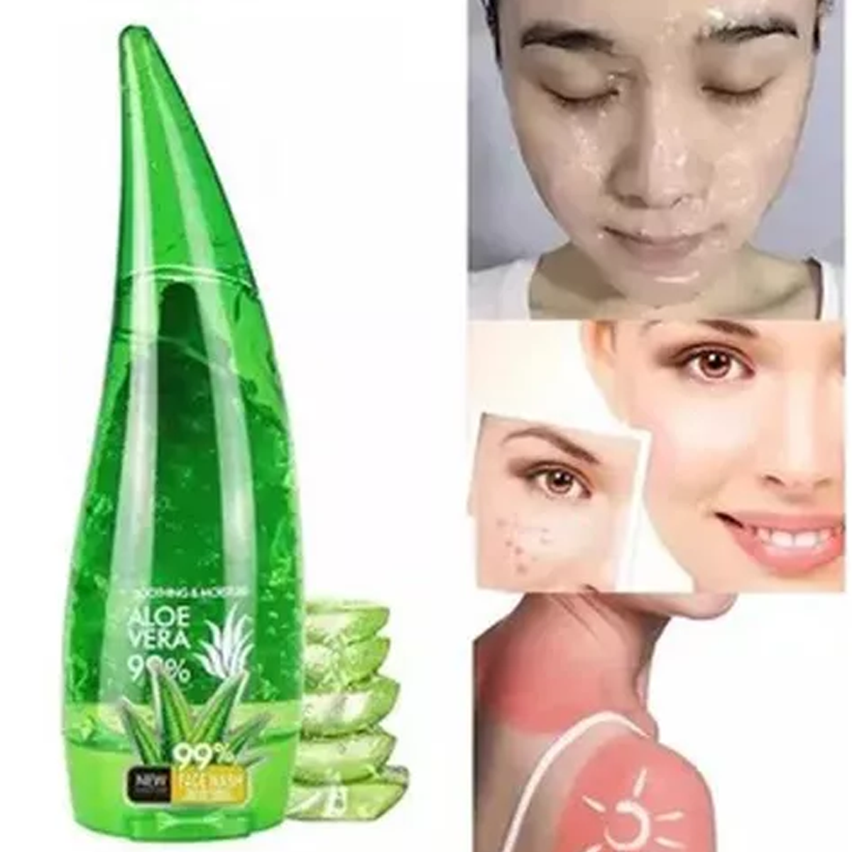 Aloe Vera 99% Gel Sabila Facial Blanqueamiento Cicatriz