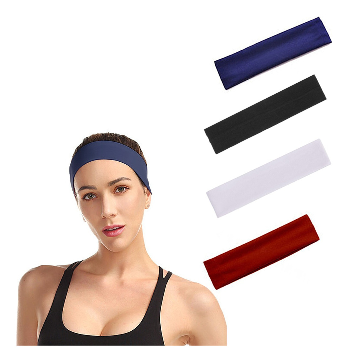 Diadema Sport Valerina Banda De Cabello Algodon 12 Piezas Escolares