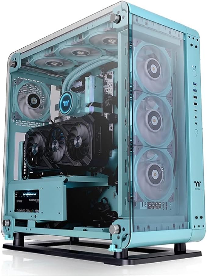 Gabinete Thermaltake Core P6 Tempered Glass Turquoise Mid Tower, ATX/Mini-ITX/Micro-ATX, USB 2.0/3.0, 