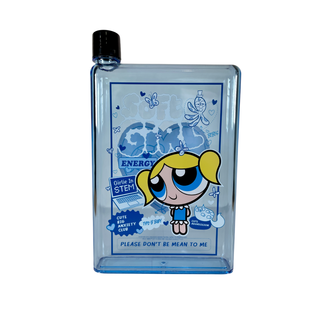 BOTELLA PLANA BURBUJA - CHICAS SUPER PODEROSAS - GEEK INDUSTRY 